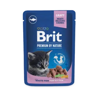 Morceaux de Poisson Blanc pour Chatons en Sauce