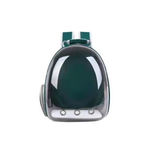 Sac à Dos de Transport à Bulles Transparent pour Chat et Petit Chien vert