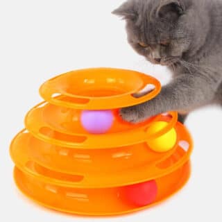 Tour de Jeu Interactive pour Chat - 3 Étages et Balles — Petzy.ma Maroc