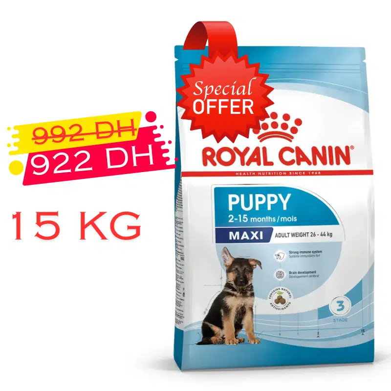 Royal Can Maxi Puppy 15 Kg — Petzy.ma Maroc