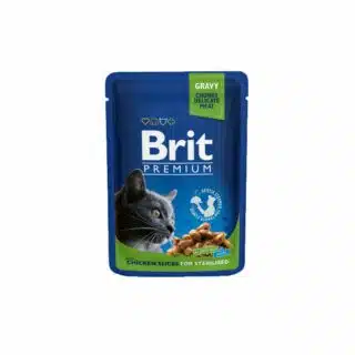 Brit Premium Cat Pouches Chicken Slices for Sterilised 100 g — Petzy.ma Maroc