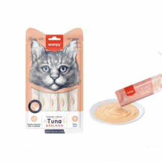 Wanpy Friandises pour Chat Thon Saumon 5x14g — Petzy.ma Maroc