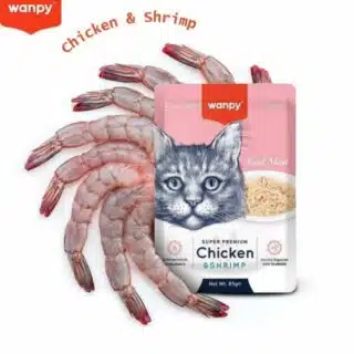 Wanpy Real Meat Poulet & Crevettes pour Chat 85g — Petzy.ma Maroc