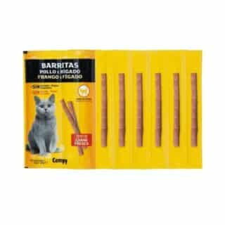 Barres de Collation Pour Chats (Saumon au Truite | Compy au Poulet et Foie) Barritas 10 pièces — Petzy.ma Maroc