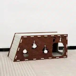 Griffoir Universel Quatre Saisons Semi-Fermé Résistant à l’Usure avec Cachette en Polaire pour Chats — Petzy.ma Maroc