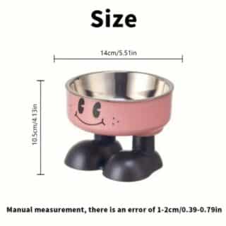 Gamelle Surélevée Anti-Renversement pour Chats & Chiens | Acier Inoxydable Design Joyeux — Petzy.ma Maroc