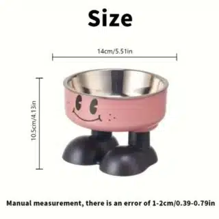 Gamelle Surélevée Anti-Renversement pour Chats & Chiens | Acier Inoxydable Design Joyeux — Petzy.ma Maroc