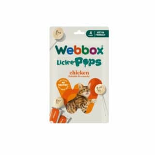 Webbox Lick-e-Pops friandises pour chat au poulet 4 pcs — Petzy.ma Maroc