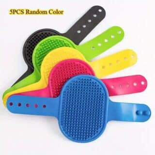 Brosses de démêlage en silicone colorées pour animaux de compagnie — Petzy.ma Maroc