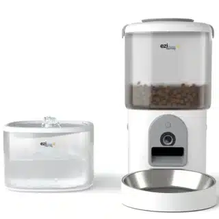 Eziclean Distributeur Croquettes Caméra Fontaine d'Eau pour Chat et Petit Chien — Petzy.ma Maroc