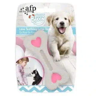 Flamingo Jouet AFP Os de dentition Love en Latex Rose — Petzy.ma Maroc