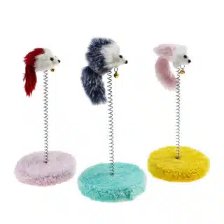 Jouet Interactif pour Chat - Souris sur Ressort — Petzy.ma Maroc