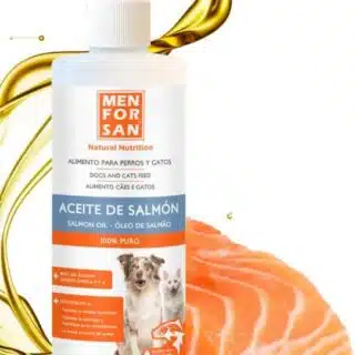 HUILE DE SAUMON POUR CHIEN ET CHAT – MEN FOR SAN – 500ML — Petzy.ma Maroc