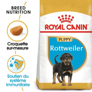 Royal Canin Chiot Rottweiler Puppy 12 Kg Croquettes pour chiots alimentation adaptée — Petzy.ma Maroc