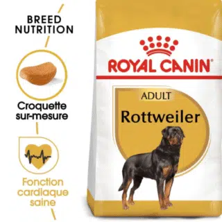 Croquettes Royal Canin Rottweiler 12 kg – Santé Cardiaque & Musculaire — Petzy.ma Maroc
