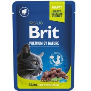 Brit Premium Pochon Agneau pour Chat Stérilisé 100g – Nourriture humide complète — Petzy.ma Maroc