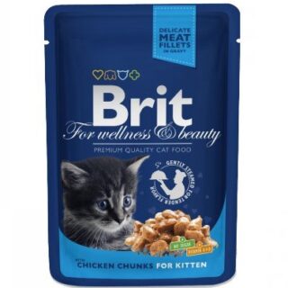 Brit Premium Pochon poulet tendre pour chaton 100g Kitten – 80% de viande et sous-produits animaux — Petzy.ma Maroc