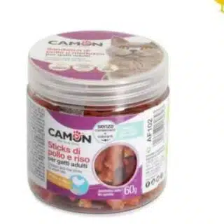 FRIANDISE CAMON MINI STICK AU POULET, RIZ ET TAURINE – 2cm / 60g — Petzy.ma Maroc