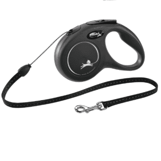 Laisse Rétractable Cordon Flexi Classic - 5M Noir — Petzy.ma Maroc