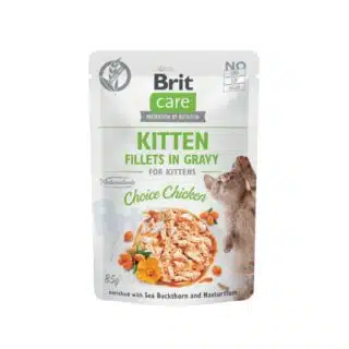 Brit Care Cat Kitten Fillets in Gravy – Poulet en Sauce 85g — Petzy.ma Maroc