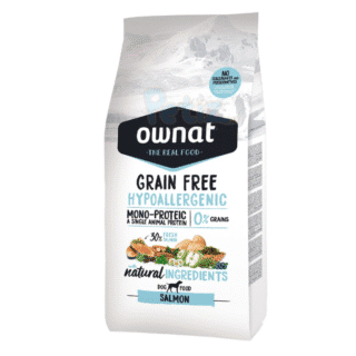 Croquettes Ownat Grain Free Hypoallergenic Saumon 12kg pour les chiens sujets aux allergies — Petzy.ma Maroc