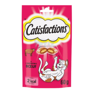 CATISFACTIONS Friandises au Bœuf – Pour Chat et Chaton — Petzy.ma Maroc