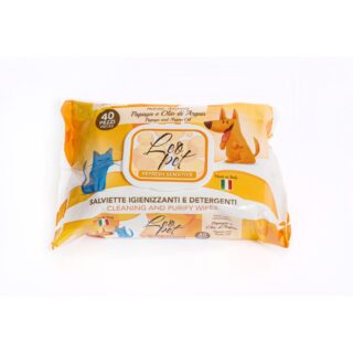 Lingettes LeoPet Hygiéniques et Nettoyantes pour chiens et chats (40 PCS) Papaye et Huile d’Argan — Petzy.ma Maroc