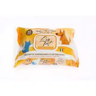 Lingettes LeoPet Hygiéniques et Nettoyantes pour chiens et chats (40 PCS) Papaye et Huile d’Argan — Petzy.ma Maroc