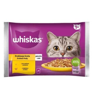 Whiskas Volaille en gelée dinde et poulet 4x85g — Petzy.ma Maroc