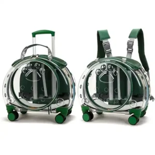 Sac de Transport à Roulettes 2-en-1 pour Chat et Petit Chien — Petzy.ma Maroc
