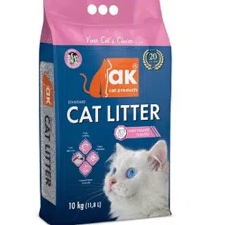 Litière A.K Agglomérante À Grain Fin Parfumée Baby Powder — Petzy.ma Maroc