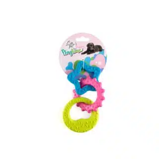 Jouet à Mordre LeoPet Triple en Caoutchouc 18,5 cm — Petzy.ma Maroc