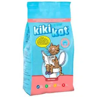 Litière agglomérante et absorbante KiKiKat Parfum Baby Powder 5L — Petzy.ma Maroc