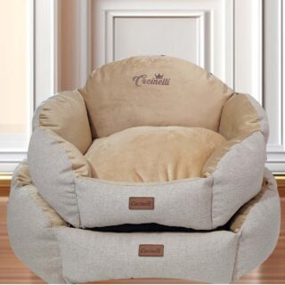 Panier Cocon Ultra-Doux pour Chien et Chat - Beige 50cm — Petzy.ma Maroc