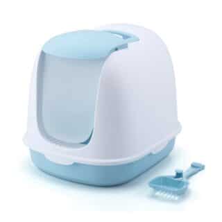 Bac à litière pour chat portable avec poignée dissimulée, design détachable — Petzy.ma Maroc