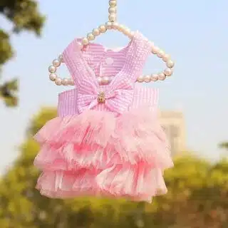 Robe de Princesse Tulle Rose pour Chien & Chat - Mariage/Fête/Soirée — Petzy.ma Maroc