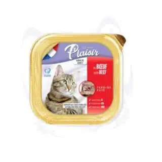 Pâté Plaisir Bœuf pour chats 100g – Les repas Plaisir — Petzy.ma Maroc