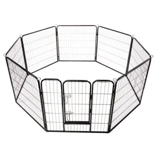 Enclos pour chien en métal 6 panneaux - Espace Sécurisé — Petzy.ma Maroc