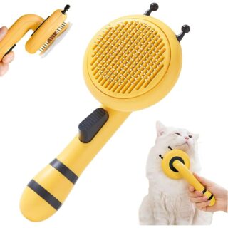 Brosse de Toilettage Autonettoyante pour Chat Style Abeille®