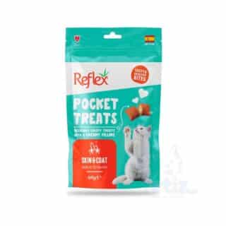 Reflex Pocket Treats Skin & Coat 60 g – Friandise riche en krill, biotine & vitamines pour pelage b… — Petzy.ma Maroc