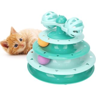 Tour de Jeu Interactive 4 Étages pour Chat — Petzy.ma Maroc