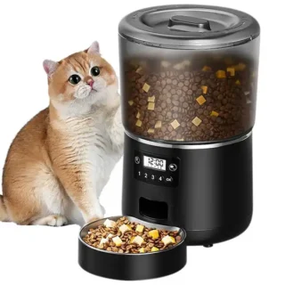 Distributeur de Croquettes pour Chat et Chien automatique avec Minuterie Programmable 4L — Petzy.ma Maroc