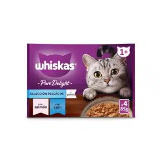Nourriture Humide pour Chat Adulte – Whiskas Delight® Saveur Poisson (4x85g)