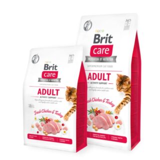 Brit Care® Cat Grain-Free Adult Activity Support – Croquettes Sans Céréales pour Chats Actifs – 2 kg