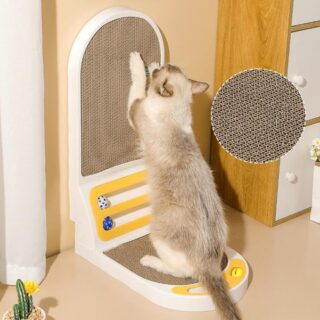 Griffoir Vertical en Forme de L pour Chat avec Balle Amusante®