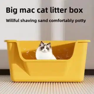 Maison de Toilette Chat Big Mac® – Grande Capacité & Anti-Éclaboussures