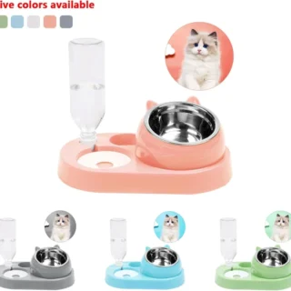 Gamelle avec Distributeur pour Chien et Chat 2 en 1