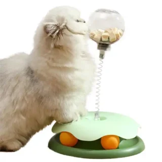 Balle Distributrice de Croquettes avec Plumeau – Jouet d'Occupation Animaux — Petzy.ma Maroc